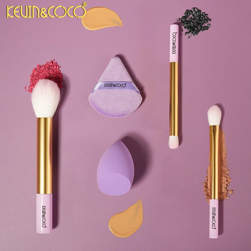 Load image into Gallery viewer, Face-Kevin&amp;Coco Brush, Sponge and Puff Set KC1752 ($4 each, 6pc display)
