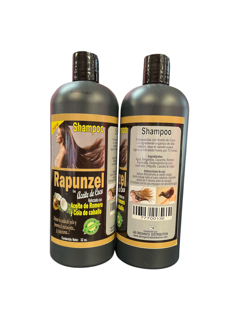 Load image into Gallery viewer, Hair- Shampoo Rapunzel con Aceite de Coco 32oz. (4pc bundle, $5.50 each)

