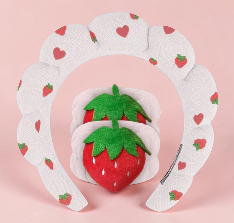 Load image into Gallery viewer, Hair-Celavi Strawberry Shortcake  Headband with 2pc Wristbands SS45949 ($4 each, 6pcs bundle)
