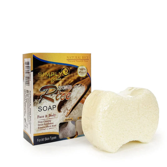 Skincare-Simply Bella Rice Sponge Soap SIM057 ($2 each, 24pc display)