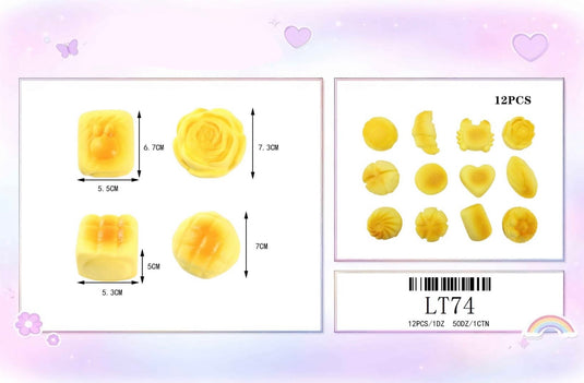 Accessories-Dim Sum Squishy Squeeze Toy Set LT74 (12pc pack)