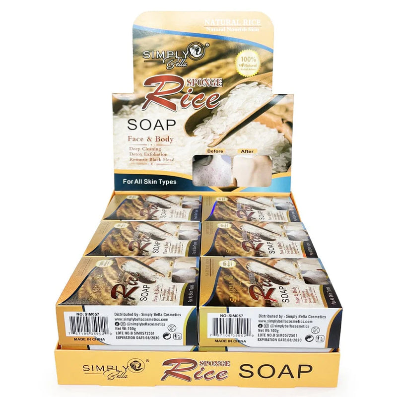Load image into Gallery viewer, Skincare-Simply Bella Rice Sponge Soap SIM057 ($2 each, 24pc display)
