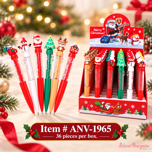 Accessories-Christmas Characters Maze Pens ANV-1965 (36pc Box)