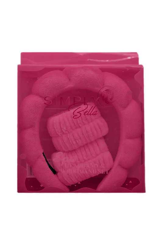 Accessories-Simply Bella Spa Headband and Wristband Set STB0010 ($1.75 each, 12pc Bundle)