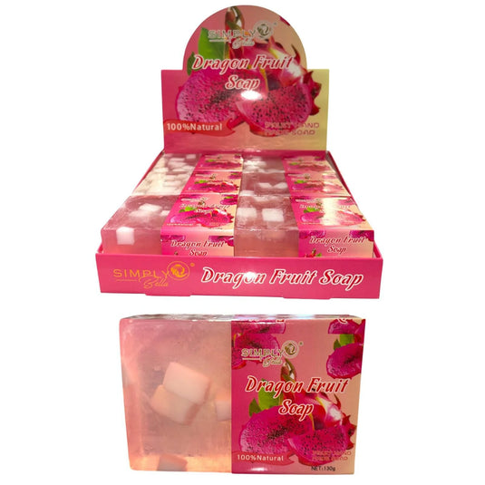 Skincare-Simply Bella Dragon Fruit Natural Soap SIM040 ($1.75 each, 12pc display)