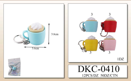Accessories-Coffee Mug Clicker Keychain DKC-0410 (12pc pack)