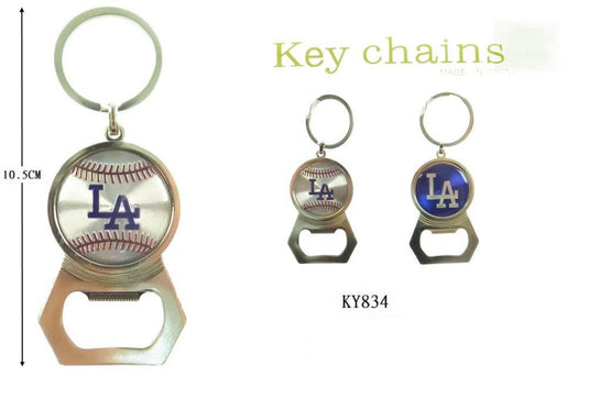 Accessories-LA Baseball Bottle Opener Keychain KY834 (12pc pack)
