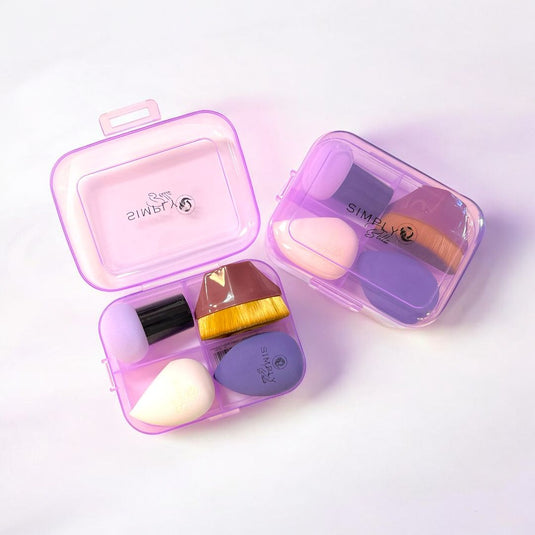 Face-Simply Bella 4pc Sponge Set PURPLE - STB003 ($2 each, 12pc Bulk)