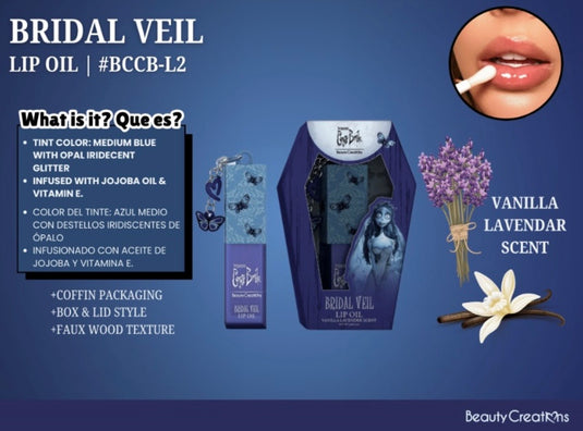 Lips-Beauty Creations Tim Burton’s Corpse Bride Lip Oil Bridal Veil