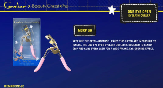 ***PRE-ORDER*** Beauty Creations X CORALINE “One Eye Open” Eyelash Curler BCCR-LC (6pc bundle, $3 each)