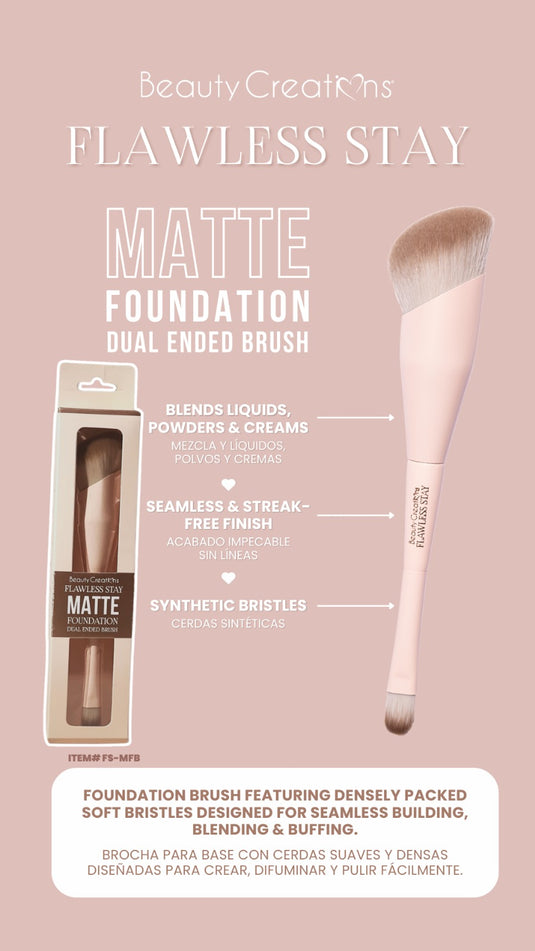 Face-Beauty Creations Matte Foundation Dual Ended Brush FS-MFB (12pc pack, $2.50 each)