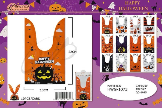 Accessories-Halloween Plastic Bags HWG-1073(12pc display)