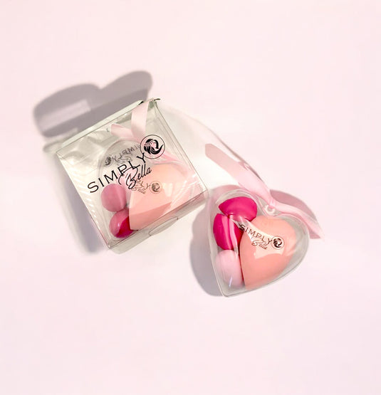 Face- Simply Bella 3+1 Sponge in Heart STB001 PINK (12pc pack, $1.50 each)