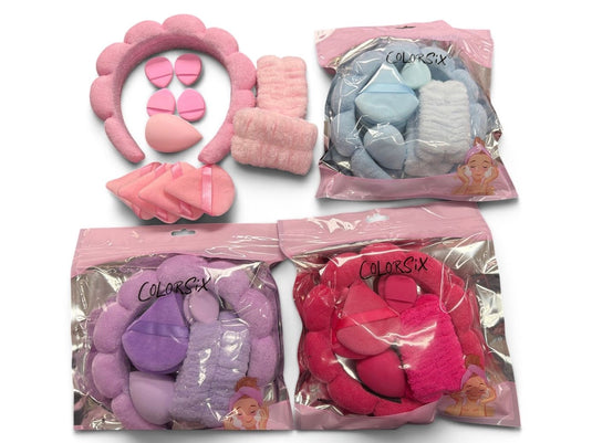 Accessories-Colorsix Headband Set Assorted Colors FNS-03 ($2.66 each, 12pc display)