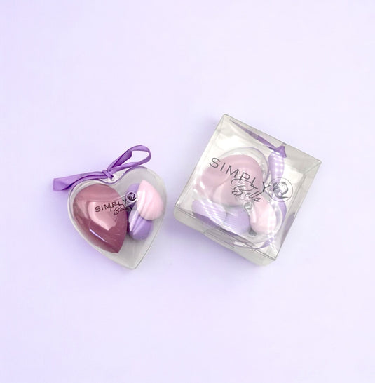 Face- Simply Bella 3+1 Sponge in Heart STB002 PURPLE (12pc pack, $1.50 each)