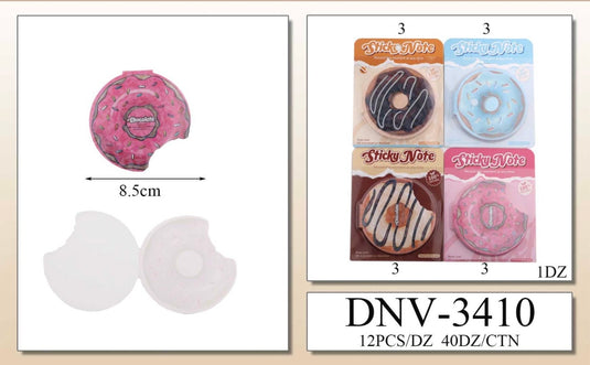 Accessories-Donut Shaped Sticky Notes DNV-3410 (12pc pack)