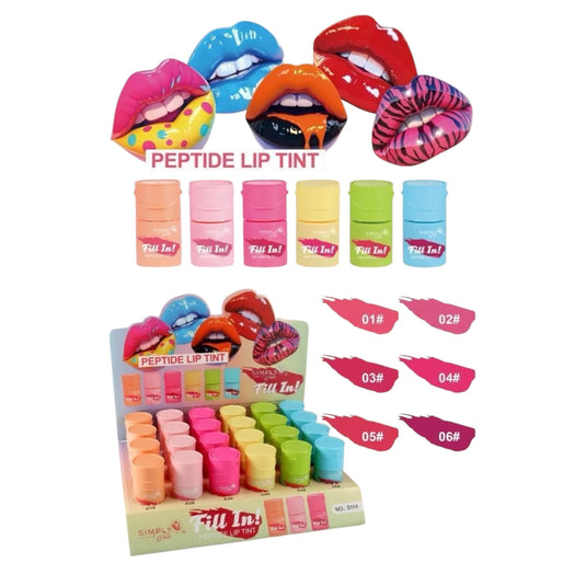 Lips-Simply Bella Fill In Peptide Lip Tint S114 ($1 each, 24pc display)