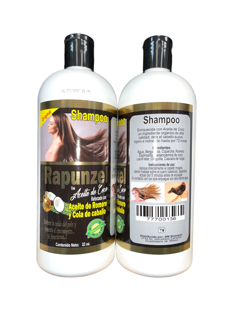 Load image into Gallery viewer, Hair- Shampoo Rapunzel con Aceite de Coco 32oz. (4pc bundle, $5.50 each)
