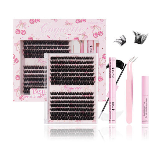 Eyes- Coquette Faux Mink Lash Cluster Kit CHERRY GLOW #7 ($7 each, 4pc bundle)