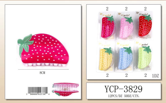Hair-Fruit Hair Bow YCP-3829 (12pc pack)
