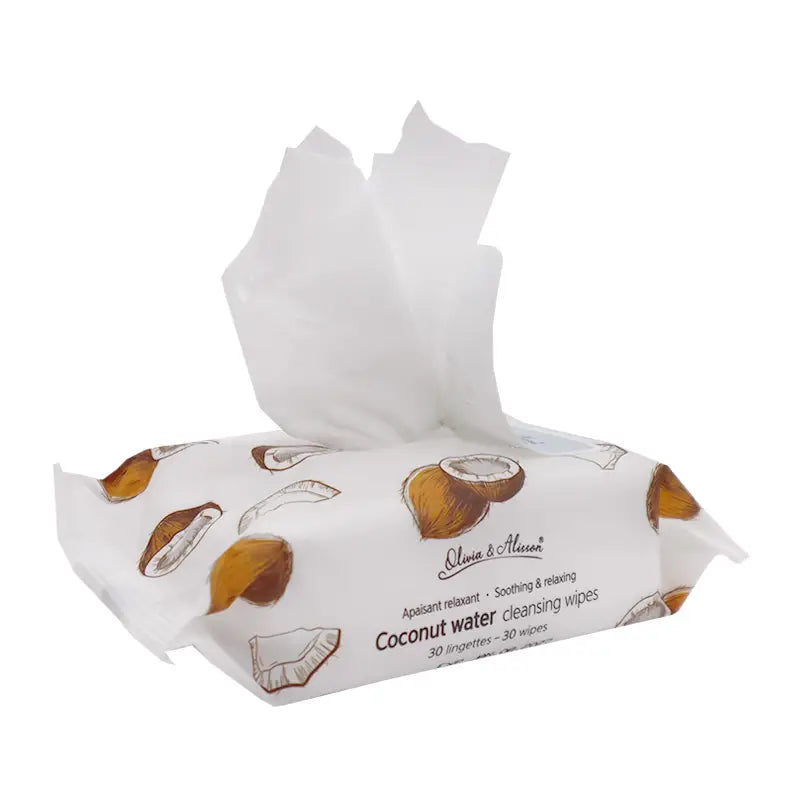 Load image into Gallery viewer, Skincare-She Makeup Coconut Cleansing Wipes MIT001 ($1.08 each, 6pc Bundle)

