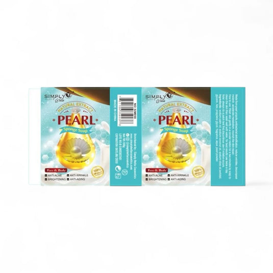 Skincare-Simply Bella Neutral Extract Pearl Sponge Soap SIM058 ($2 each, 12pc display)