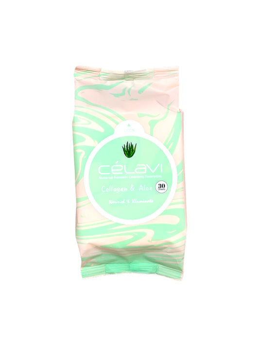 Celavi Collagen & Aloe Wipes MT023 (6pc BULK $1 each)