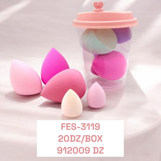 Face-Feral Edge 3+2 Sponge in Coffee Cup FES-3119 (12pc Bulk)