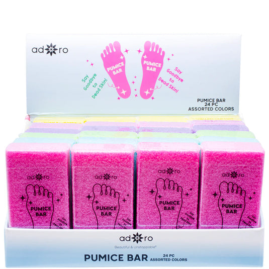 Skincare-Adoro Assorted Colors Pumice Bar No.11540 ($0.55 each, 24pc display)