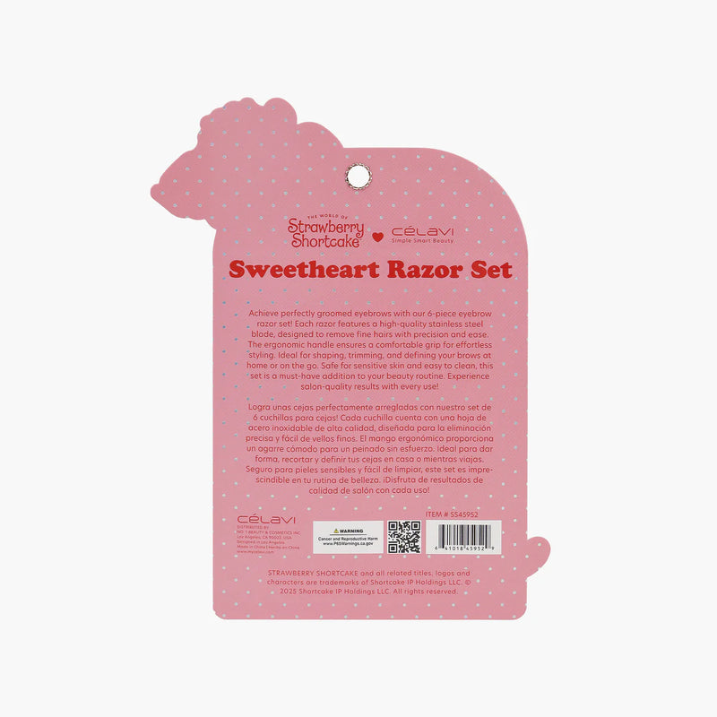 Load image into Gallery viewer, Face-Celavi Strawberry Shortcake 6pc Derma Razors With Transparent Case SS45952 ($4 each, 4pc bundle)
