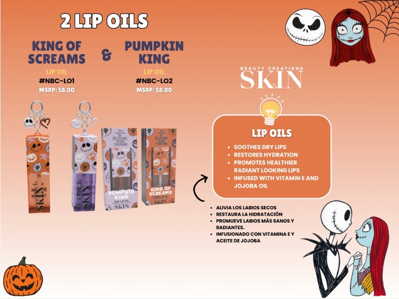 Load image into Gallery viewer, Lips-Beauty Creations Tim Burton’s The Nightmare Before Christmas #NBC-PDQ ($3.75 each, 48pc display, 12pc per item)
