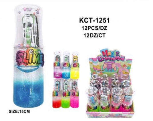 Accessories-Cute Set Crystal Mud  Slime With Car Toys KCT-1251 (12pc pack)