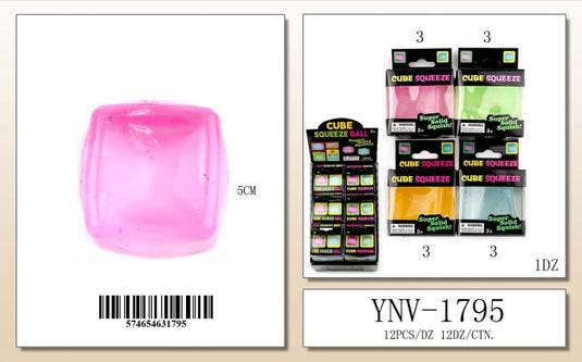 Accessories-Cube Squishy Toy YNV-1795 (12pc pack)