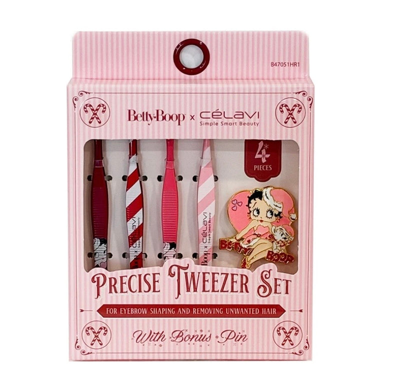 Load image into Gallery viewer, Face-Celavi x Betty Boop Precise Tweezer Set B47051HR1 ($4.25 each, 4pc bundle)
