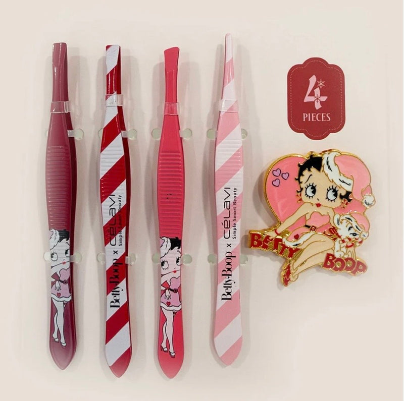 Load image into Gallery viewer, Face-Celavi x Betty Boop Precise Tweezer Set B47051HR1 ($4.25 each, 4pc bundle)
