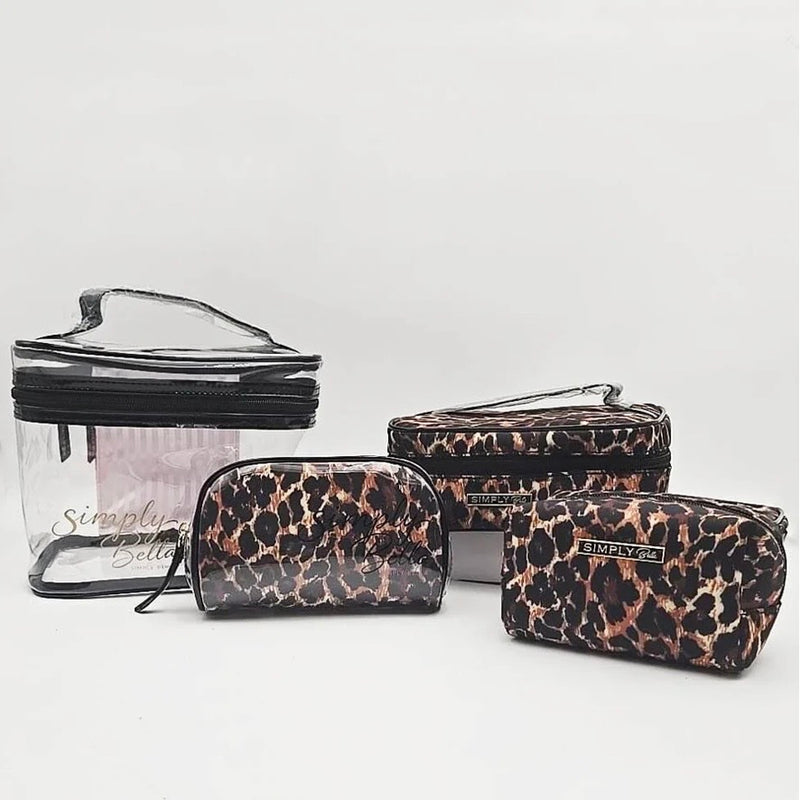 Load image into Gallery viewer, Novelties-Simply Bella 4pc Makeup Bags MKB1000-Leopard (1 pc)
