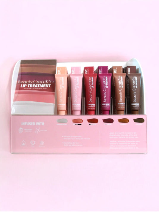 Lips- Beauty Creations Lip Treatment & Tint Display (36pcs + samples)