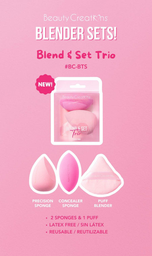 Face- Beauty Creations Blend & Set Trio Beauty Blender Sponge Set -BC-BTS (12 pack, $2 each)