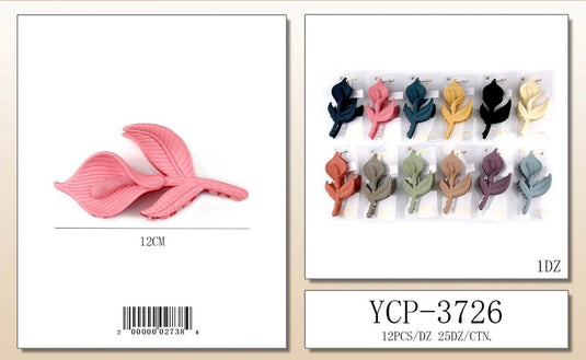 Hair-Big Flower Hair Clip YCP-3726 (12pcs pack)