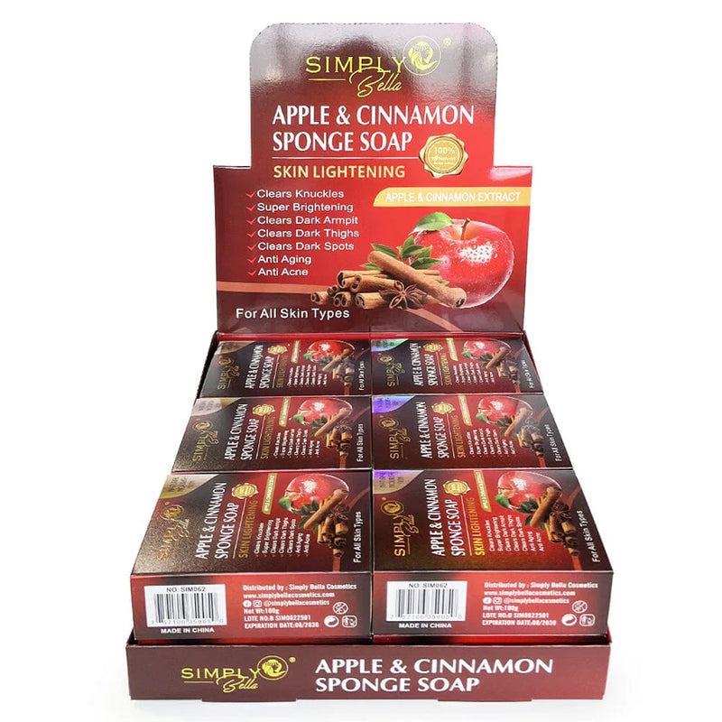 Load image into Gallery viewer, Skincare-Simply Bella Apple &amp; Cinnamon Sponge Soap SIM062 ($2 each, 12pc display)

