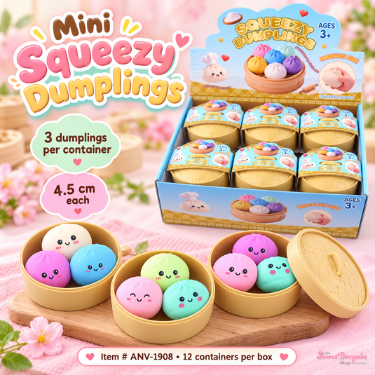 Accessories- Mini Squeezy Dumpling Toy ANV-1908 (12pc pack)