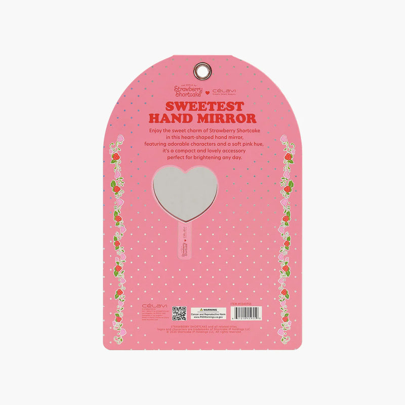 Load image into Gallery viewer, Novelties-Celavi Strawberry Shortcake 1pc Hand Mirror With Keychain SS45955 ($4 each, 4pc bundle)
