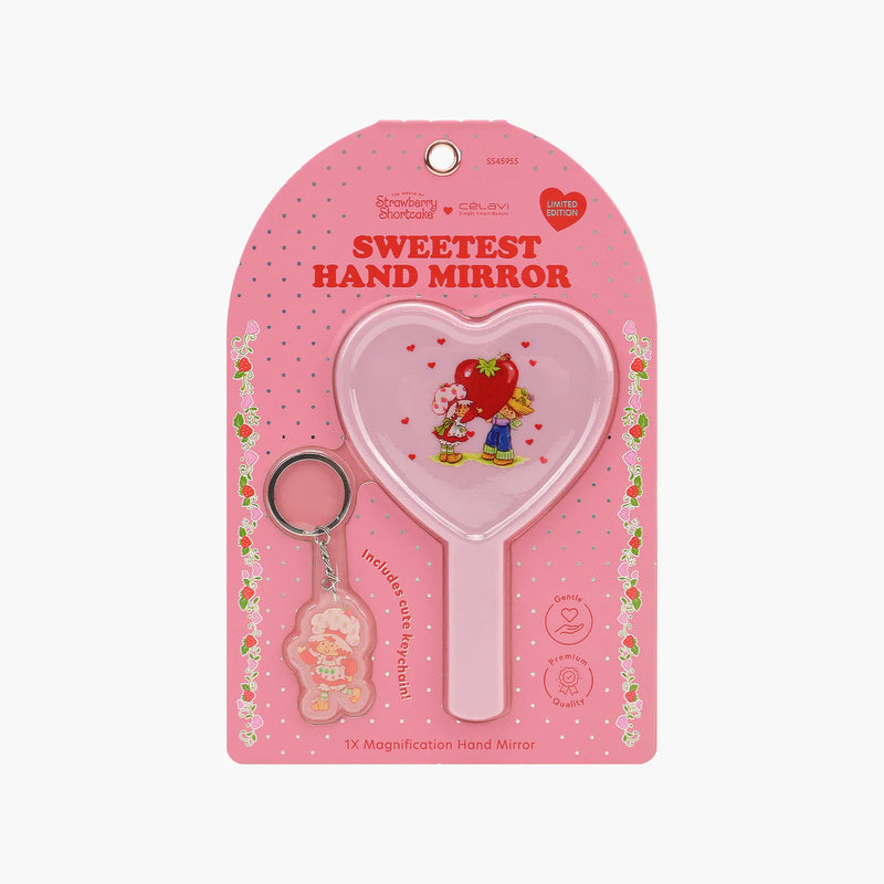 Load image into Gallery viewer, Novelties-Celavi Strawberry Shortcake 1pc Hand Mirror With Keychain SS45955 ($4 each, 4pc bundle)
