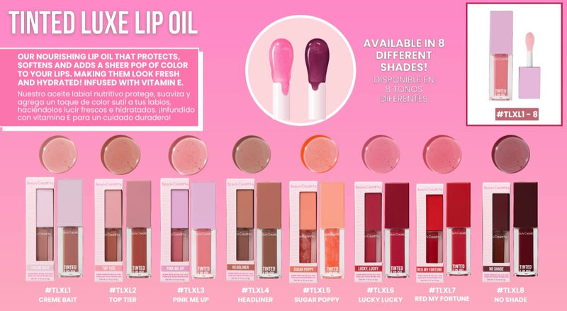 Load image into Gallery viewer, Lips-Beauty Creations Tinted Luxe Lip Oils-Lucky Lucky #TLXL6 ($3.25 each, 6pc bundle)
