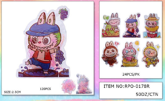 Hair-Cute Doll Monster Rubber Bands RPO-0178R (24pc pack)