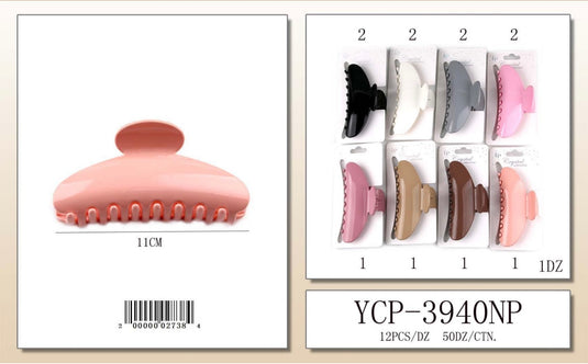 Hair-Hair Claw Clip YCP-3940NP (12pc pack)