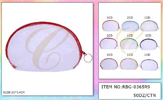 Accessories- Clear Cosmetic Bag RBG-0365R9 (12pc pack)