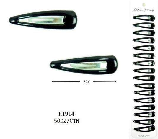 Hair-Snap Pin Black H1914 (12 pcs pack)