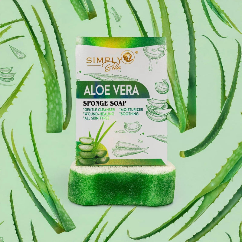 Load image into Gallery viewer, Skincare-Simply Bella Aloe Verá Sponge Soap SIM059 ($2 each, 12pc display)
