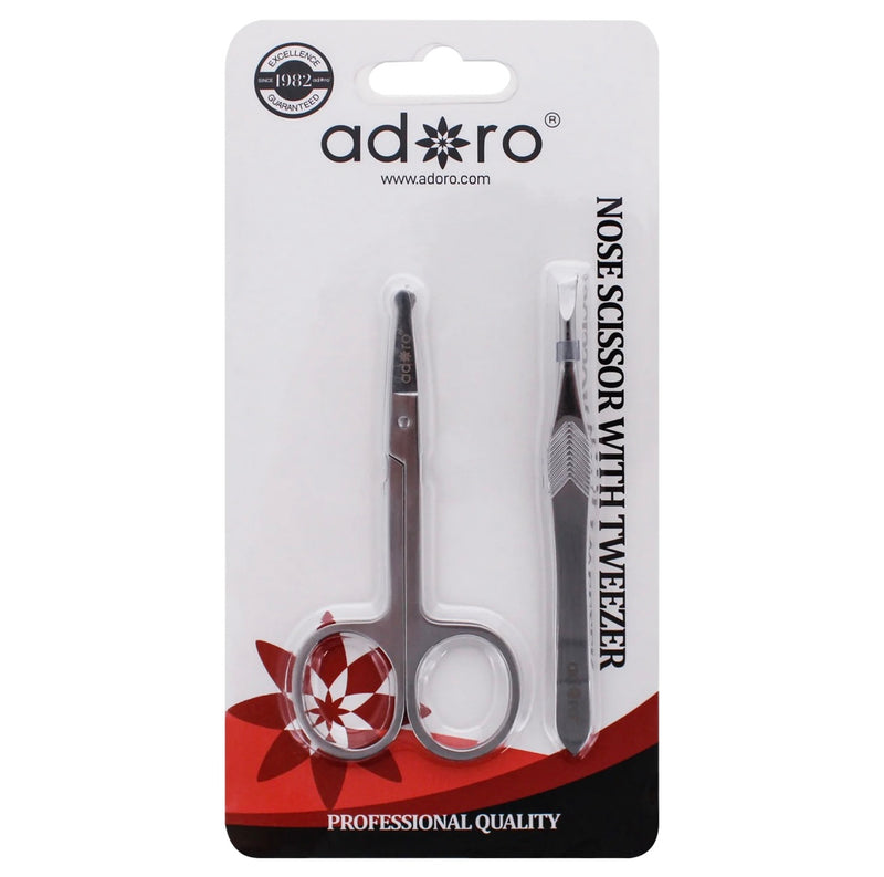 Load image into Gallery viewer, Face-Adoro Nose (Safety) Scissor &amp; Tweezer Grooming Set 1113/09 (12pcs bulk)
